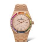 Audemars Piguet Royal Oak 41mm 15413OR.YY.1220OR.01 Rainbow Set Bezel Diamonds Paved Dial - Exotic Boutique Dubai