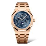 Audemars Piguet Royal Oak 41mm 26574OR.OO.1220OR.03 Rose Gold Blue Dial With ”Grande Tapisserie” Dial - Exotic Boutique Dubai