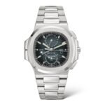 Patek Philippe Nautilus 40.5mm 5990/1A Stainless Steel Travel Time Dial Sunburst Blue With Black-Gradient Rim - Exotic Boutique Dubai