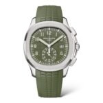 Patek Philippe Aquanaut 42.2mm 5968G Chronograph Khaki Green Composite Strap White Gold Case - Exotic Boutique Dubai