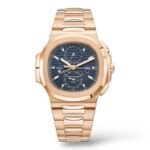 Patek Philippe 40.5mm 5990/1R Travel Time Rose Gold Sunburst Blue Dial - Exotic Boutique Dubai