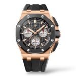 Audemars Piguet Royal Oak 43mm 26420RO.OO.A002CA.01B Offshore Rose Gold And Ceramic Black Rubber Strap - Exotic Boutique Dubai