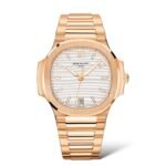 Patek Philippe Nautilus 35.2mm 7118/1R Rose Gold Silvery Opaline - Exotic Boutique Dubai