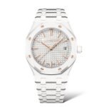 Audemars Piguet Royal Oak 34mm 77350CB.OO.1266CB.01 White Ceramic Silver-Toned Dial - Exotic Boutique Dubai