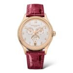 Patek Philippe Complications 38mm 4947R-001 Annual Calendar Moon Phases Shiny Violine Alligator Strap Diamonds Set Bezel Silvery Dial - Exotic Boutique Dubai