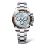 Rolex Cosmograph Daytona 40mm 126506 Diamond-Set Ice Blue Dial Chestnut Brown Bezel Oyster Platinum Bracelet - Exotic Boutique Dubai