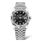 Rolex Datejust 36mm 116234 Steel and White Gold Black Diamonds Dial - Exotic Boutique Dubai