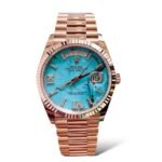 Rolex Day-Date 36mm 128238 Yellow Gold Turquoise Dial - Exotic Boutique Dubai