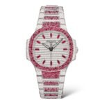 Patek Philippe Nautilus 35.2mm 7118/1452G Haute Joaillerie Paved With Diamonds and Rubies - Exotic Boutique Dubai