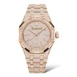 Audemars Piguet Royal Oak 37mm 15552OR.ZZ.1358OR.01 Baguette-Cut Diamonds Dial Rose Gold - Exotic Boutique Dubai