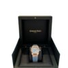 Audemars Piguet Royal Oak 37mm 15551OR.ZS.D344CR.01 Blue Dial Sapphires Set Bezel Alligator Straps