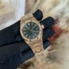 Audemars Piguet Royal Oak 37mm 15551OR.ZZ.1356OR.03 Rose Gold Khaki Green Diamonds Set Bezel Dial