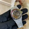 Audemars Piguet Royal Oak 37mm 15468BC.YG.1259BC.01-B Rainbow Diamonds Set Bezel Hammered White Gold