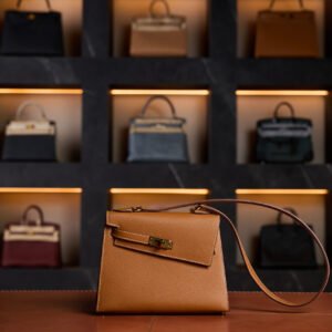 Hermès Kelly Désordre 25 in Swift Leather with Gold Hardware - 2024 New Full Set (Limited Edition) - Exotic Boutique Dubai