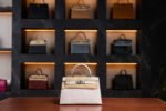 Hermès Kelly 20 Mauve Pale Matte Crocodile Leather with Palladium Hardware - 2024 New Full Set - Exotic Boutique Dubai