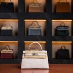 Hermès Kelly 20 Mauve Pale Matte Crocodile Leather with Palladium Hardware - 2024 New Full Set - Exotic Boutique Dubai