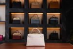Hermès Kelly 20 Mauve Pale Matte Crocodile Leather with Palladium Hardware - 2024 New Full Set - Exotic Boutique Dubai