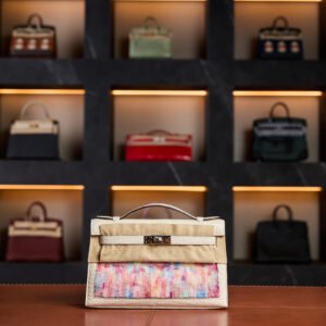 Hermès Kelly Pochette Feather Horizon - Nata Boreal with Palladium Hardware (2024) - Exotic Boutique Dubai