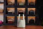 Hermès Mini Picotin Gris Pale Ostrich with Gold Hardware 2023 New Full Set - Exotic Boutique Dubai