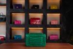 Chanel Mini Classic Flap Bag in Emerald Green Shiny Crocodile Leather with Gold Hardware - Rare Exotic Collector’s Edition - Exotic Boutique Dubai