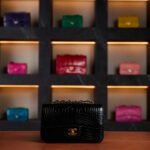 Chanel Medium Classic Flap Bag in Black Shiny Crocodile Leather with Silver Hardware - Rare Exotic Edition - Exotic Boutique Dubai