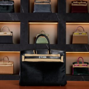 Hermès Birkin 35 Horse Hair Troika Black Palladium Hardware - Exotic Boutique Dubai