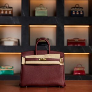 Hermès Birkin 25 Rouge H Togo Leather with Gold Hardware - 2025 New Full Set - Exotic Boutique Dubai