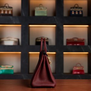Hermès Birkin 25 Rouge H Togo Leather with Gold Hardware - 2025 New Full Set - Exotic Boutique Dubai