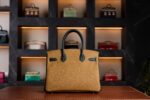 Hermès Birkin 30 Special Order HSS Double Colored Gold Hardware - Biscuit with Dark Blue 2025 New Full Set