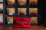 Hermès 24/24 29 Bag in Rouge Piment & Rouge Vif Togo and Swift Leather with Gold Hardware - New Full Set - Exotic Boutique Dubai